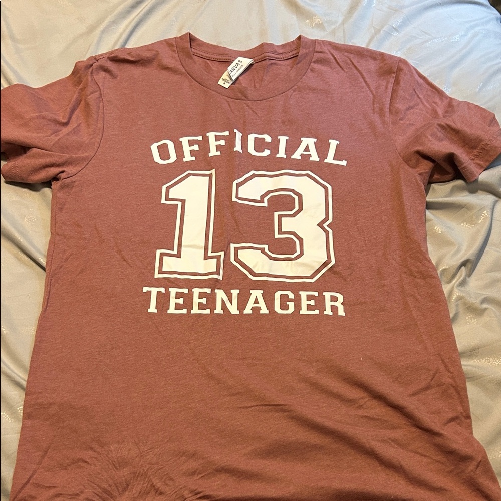 Bella Canvas ‘Official Teenager 13’ Women’s T-Shirt - Maroon